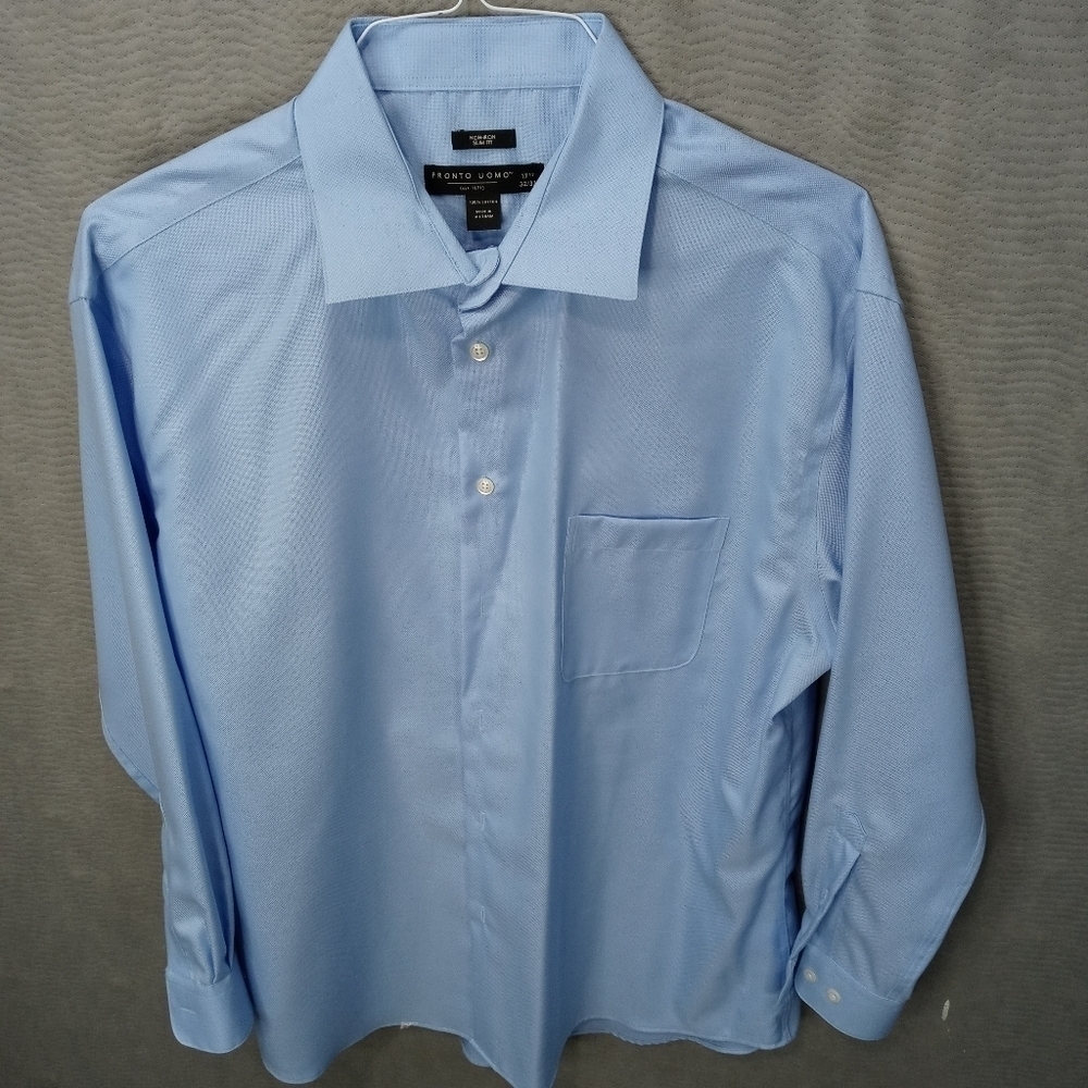 Pronto Uomo men's long sleeve dress shirt button f